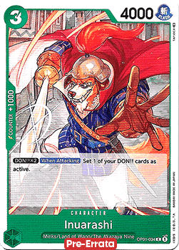 Inuarashi (OP01-034) (V.1) - Romance Dawn (Pre-Errata) (Common) [OP01E-034] - JotaCards - Tu Tienda de TCG