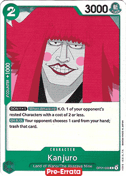 Kanjuro (OP01-038) - Romance Dawn (Pre-Errata) (Common) [OP01E-038] - JotaCards - Tu Tienda de TCG