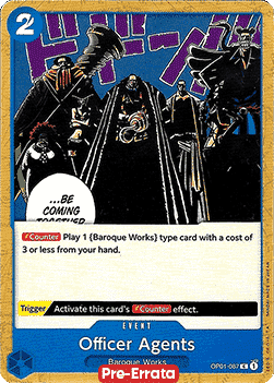 Officer Agents (OP01-087) - Romance Dawn (Pre-Errata) (Common) [OP01E-087] - JotaCards - Tu Tienda de TCG