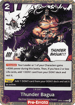Thunder Bagua (OP01-119) - Romance Dawn (Pre-Errata) (Rare) [OP01E-119] - JotaCards - Tu Tienda de TCG