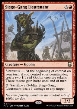 Siege-Gang Lieutenant - Commander: Modern Horizons 3 (Rare) [M3C-113] - JotaCards - Tu Tienda de TCG