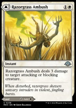 Razorgrass Ambush // Razorgrass Field - Modern Horizons 3 (Uncommon) [MH3-238] - JotaCards - Tu Tienda de TCG