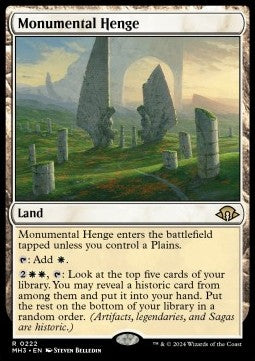 Monumental Henge - Modern Horizons 3 (Rare) [MH3-222] - JotaCards - Tu Tienda de TCG