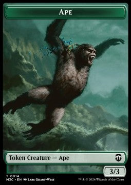 Ape Token (G 3/3) // Plant Token (G 0/1) (V.1) - Modern Horizons 3: Tokens (Token) [TMH3-CT 14/26] - JotaCards - Tu Tienda de TCG