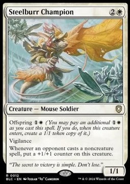 Steelburr Champion - Commander: Bloomburrow (Rare) [BLC-12] - JotaCards - Tu Tienda de TCG