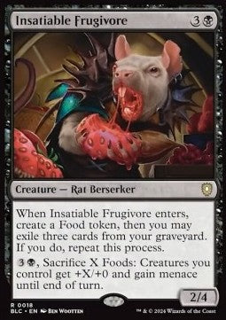 Insatiable Frugivore - Commander: Bloomburrow (Rare) [BLC-18] - JotaCards - Tu Tienda de TCG