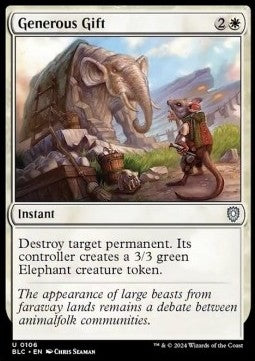 Generous Gift - Commander: Bloomburrow (Uncommon) [BLC-106] - JotaCards - Tu Tienda de TCG