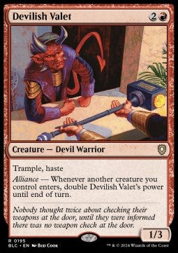 Devilish Valet - Commander: Bloomburrow (Rare) [BLC-195] - JotaCards - Tu Tienda de TCG