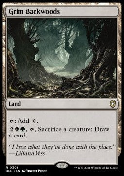 Grim Backwoods - Commander: Bloomburrow (Rare) [BLC-309] - JotaCards - Tu Tienda de TCG