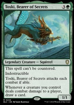 Toski, Bearer of Secrets - Commander: Bloomburrow (Rare) [BLC-244] - JotaCards - Tu Tienda de TCG