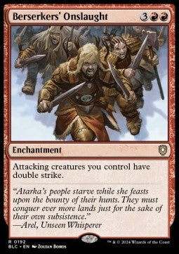 Berserkers' Onslaught - Commander: Bloomburrow (Rare) [BLC-192] - JotaCards - Tu Tienda de TCG