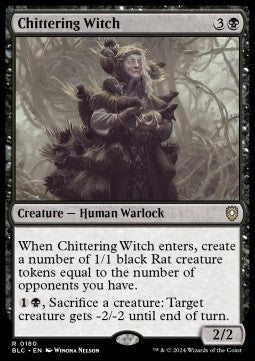 Chittering Witch - Commander: Bloomburrow (Rare) [BLC-180] - JotaCards - Tu Tienda de TCG