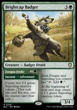 Brightcap Badger // Fungus Frolic - Commander: Bloomburrow (Rare) [BLC-28] - JotaCards - Tu Tienda de TCG