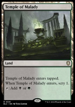 Temple of Malady - Commander: Bloomburrow (Rare) [BLC-341] - JotaCards - Tu Tienda de TCG