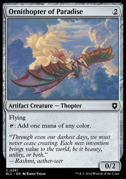 Ornithopter of Paradise - Commander: Bloomburrow (Common) [BLC-281] - JotaCards - Tu Tienda de TCG