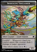 Iridescent Vinelasher Token (Black 1/1) - Bloomburrow: Tokens (Token) [TBLB-T12]