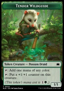 Tender Wildguide Token (Green 1/1) - Bloomburrow: Tokens (Token) [TBLB-T24]
