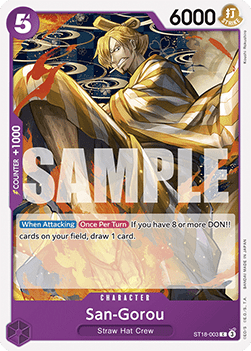 San-Gorou (ST18-003) - Starter Deck: Purple Monkey.D.Luffy (Common) [ST-18-003] - JotaCards - Tu Tienda de TCG