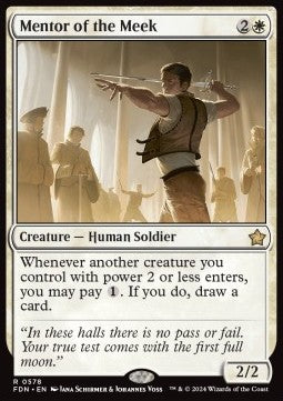 Mentor of the Meek - Magic: The Gathering Foundations: Starter Collection (Rare) [SFDN-578] - JotaCards - Tu Tienda de TCG