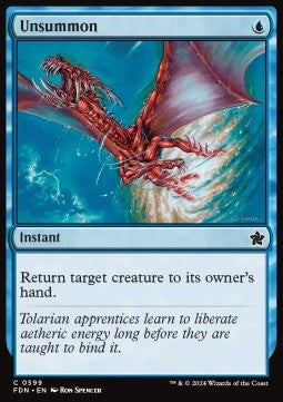 Unsummon - Magic: The Gathering Foundations: Starter Collection (Common) [SFDN-599] - JotaCards - Tu Tienda de TCG