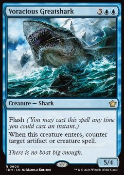 Voracious Greatshark - Magic: The Gathering Foundations: Starter Collection (Rare) [SFDN-600] - JotaCards - Tu Tienda de TCG
