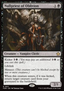 Nullpriest of Oblivion - Magic: The Gathering Foundations: Starter Collection (Rare) [SFDN-611] - JotaCards - Tu Tienda de TCG