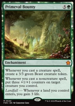 Primeval Bounty - Magic: The Gathering Foundations: Starter Collection (Mythic) [SFDN-644] - JotaCards - Tu Tienda de TCG