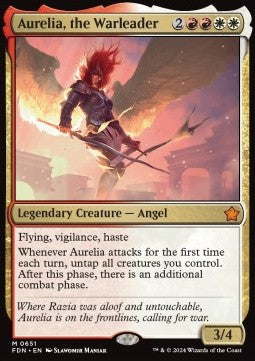 Aurelia, the Warleader - Magic: The Gathering Foundations: Starter Collection (Mythic) [SFDN-651] - JotaCards - Tu Tienda de TCG