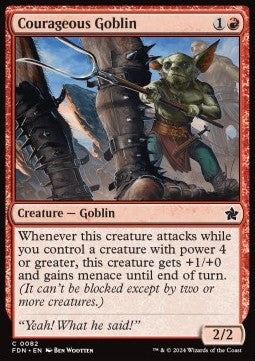 Courageous Goblin - Magic: The Gathering Foundations (Common) [FDN-82] - JotaCards - Tu Tienda de TCG