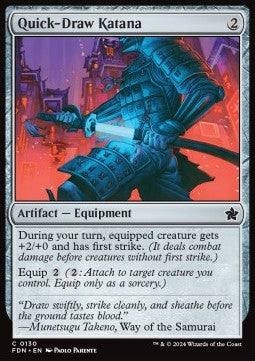 Quick-Draw Katana - Magic: The Gathering Foundations (Common) [FDN-130] - JotaCards - Tu Tienda de TCG