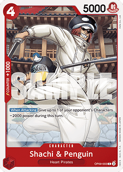 Shachi & Penguin (OP09-003) - Emperors in the New World (Common) [OP09-003] - JotaCards - Tu Tienda de TCG