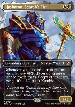 Hashaton, Scarab's Fist - Commander: Aetherdrift (Mythic) [DRC-1] - JotaCards - Tu Tienda de TCG