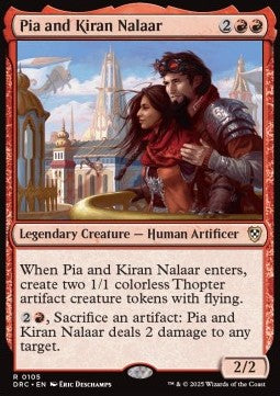 Pia and Kiran Nalaar - Commander: Aetherdrift (Rare) [DRC-105] - JotaCards - Tu Tienda de TCG