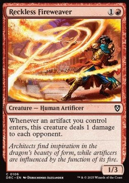 Reckless Fireweaver - Commander: Aetherdrift (Common) [DRC-106] - JotaCards - Tu Tienda de TCG