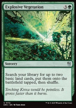 Explosive Vegetation - Commander: Aetherdrift (Uncommon) [DRC-112] - JotaCards - Tu Tienda de TCG