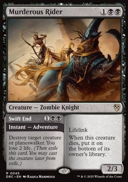 Murderous Rider // Swift End - Commander: Aetherdrift (Rare) [DRC-45] - JotaCards - Tu Tienda de TCG