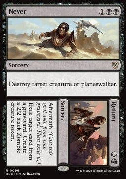 Never // Return - Commander: Aetherdrift (Rare) [DRC-96] - JotaCards - Tu Tienda de TCG