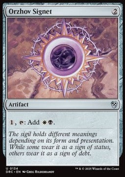 Orzhov Signet - Commander: Aetherdrift (Uncommon) [DRC-134] - JotaCards - Tu Tienda de TCG