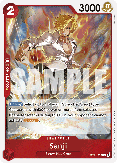 Sanji (ST21-003) (V.1) - Starter Deck: EX Gear 5 (Common) [ST-21-003] - JotaCards - Tu Tienda de TCG