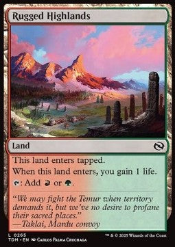 Rugged Highlands - Tarkir: Dragonstorm (Common) [TDM-265] - JotaCards - Tu Tienda de TCG