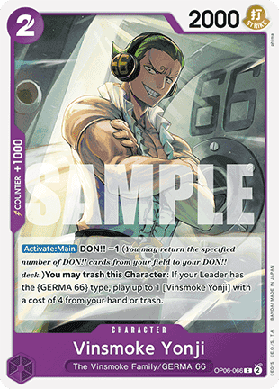 Vinsmoke Yonji (OP06-066) (V.1) - The Best (Common) [PRB01-OP06-066] - JotaCards - Tu Tienda de TCG