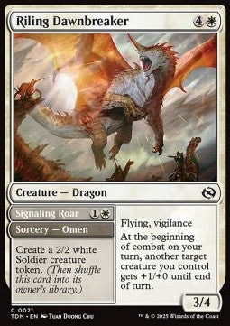 Riling Dawnbreaker // Signaling Roar - Tarkir: Dragonstorm (Common) [TDM-21] - JotaCards - Tu Tienda de TCG