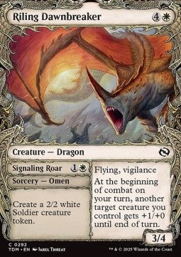 Riling Dawnbreaker // Signaling Roar - Tarkir: Dragonstorm: Extras (Common) [XTDM-292] - JotaCards - Tu Tienda de TCG