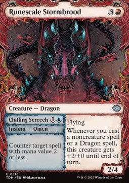 Runescale Stormbrood // Chilling Screech - Tarkir: Dragonstorm: Extras (Uncommon) [XTDM-316] - JotaCards - Tu Tienda de TCG