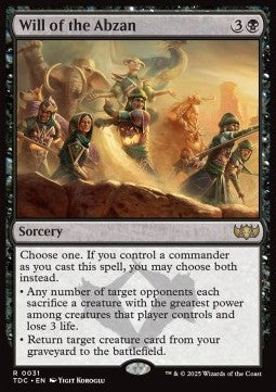 Will of the Abzan - Commander: Tarkir: Dragonstorm (Rare) [TDC-31] - JotaCards - Tu Tienda de TCG