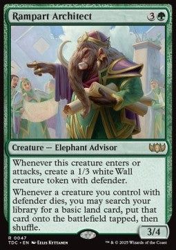 Rampart Architect - Commander: Tarkir: Dragonstorm (Rare) [TDC-47] - JotaCards - Tu Tienda de TCG