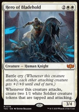 Hero of Bladehold - Commander: Tarkir: Dragonstorm (Mythic) [TDC-119] - JotaCards - Tu Tienda de TCG