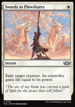 Swords to Plowshares - Commander: Tarkir: Dragonstorm (Uncommon) [TDC-134] - JotaCards - Tu Tienda de TCG