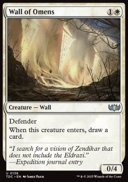 Wall of Omens - Commander: Tarkir: Dragonstorm (Uncommon) [TDC-138] - JotaCards - Tu Tienda de TCG