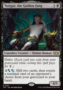 Tasigur, the Golden Fang - Commander: Tarkir: Dragonstorm (Rare) [TDC-197] - JotaCards - Tu Tienda de TCG